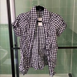 Express button up t shirt